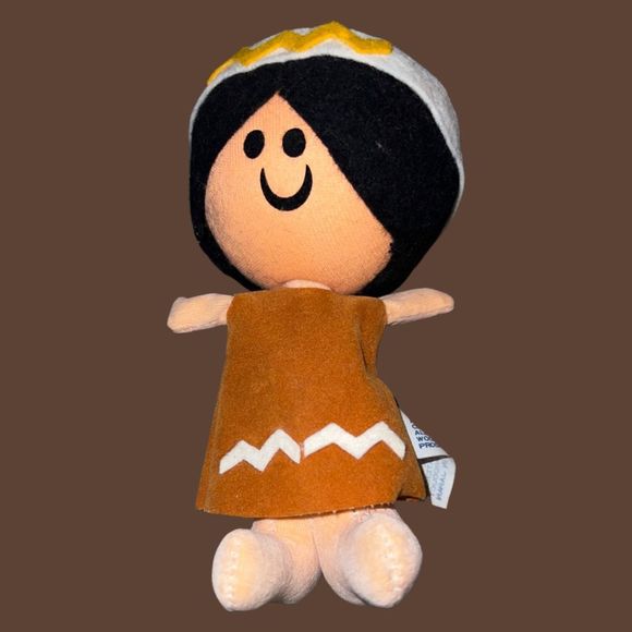 ANTIQUE MID CENTURY MINNEGASCO AMERICAN INDIAN MASCOT STUFFED DOLL - Picture 1 of 4